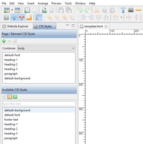 Topic Step 1 Create a new website from the Blank Template