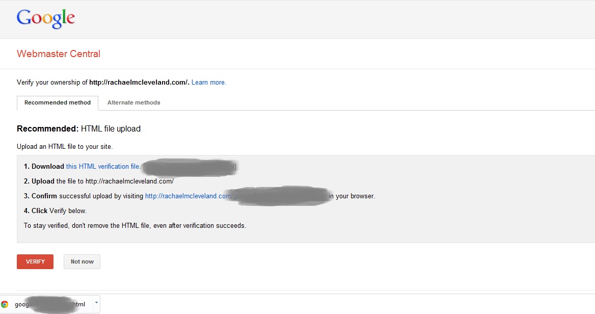 How to Verify a Website in Google Webmaster Tools