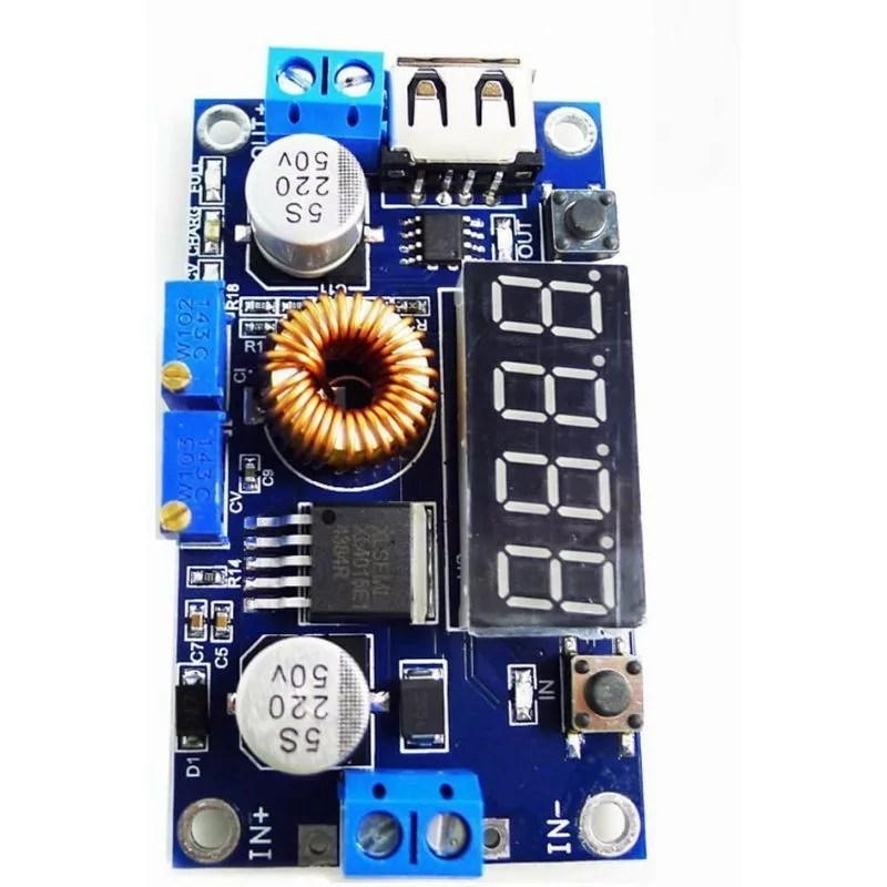 DCDC XL4015 adjustable stepdown module 5A 75w with 4 bits digital display voltmeter
