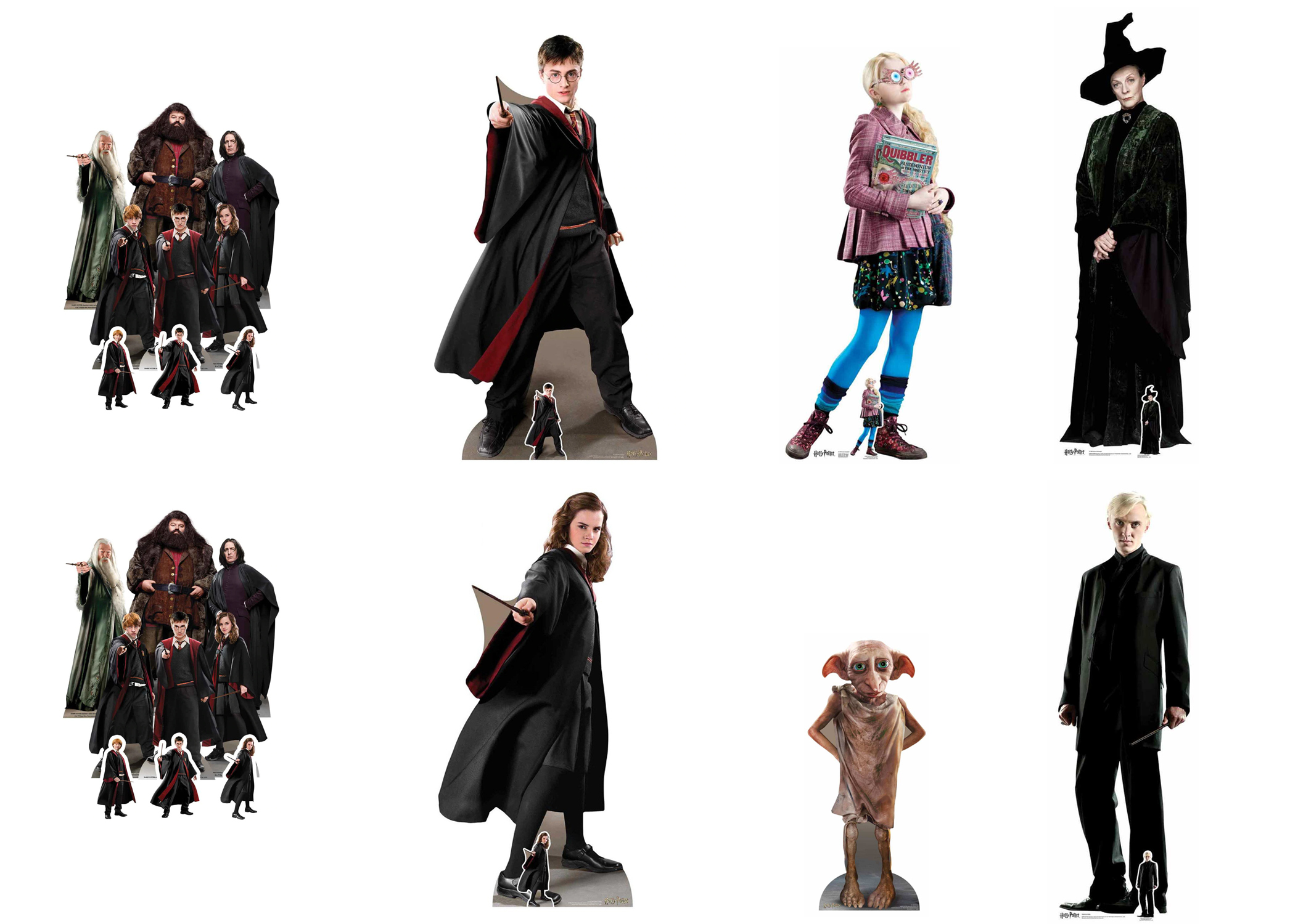 HARRY POTTER LIFESIZE Official Cardboard Cutout Party Pack Collection