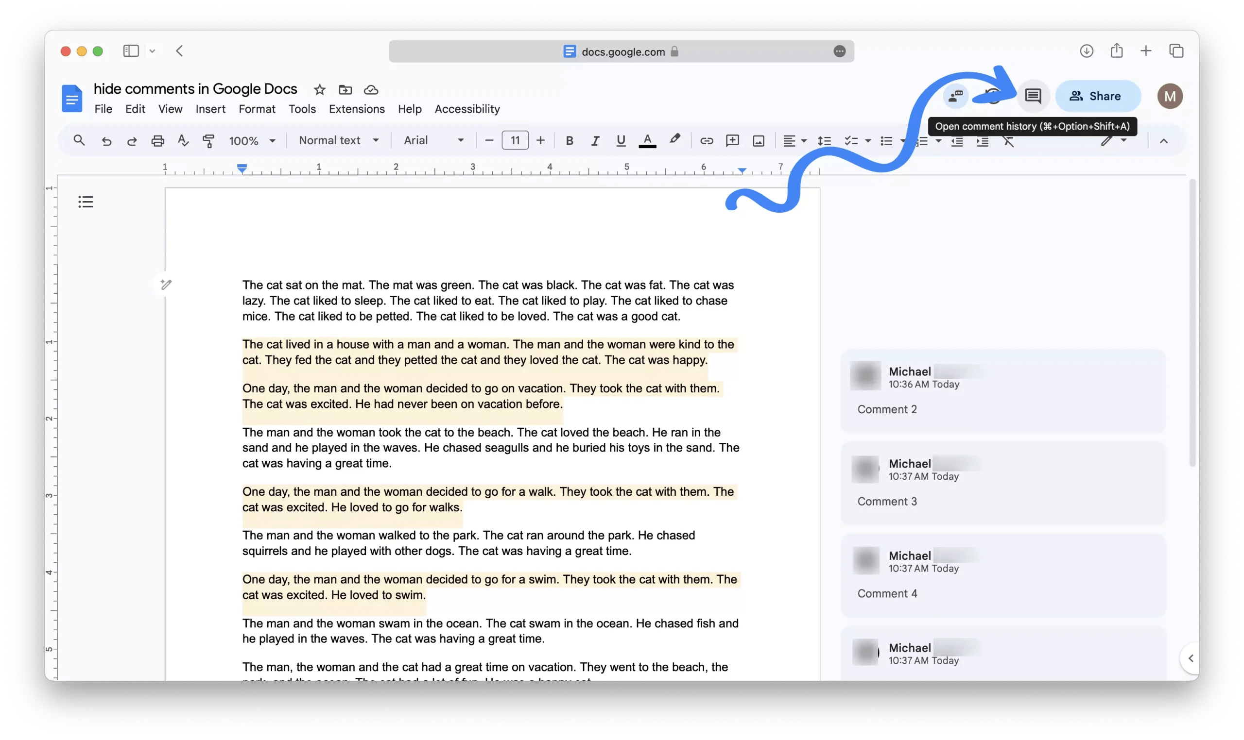 hide comments in Google Docs Guide) TipsTech