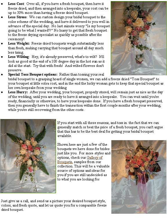 Freeze Dried Bridal Bouquets