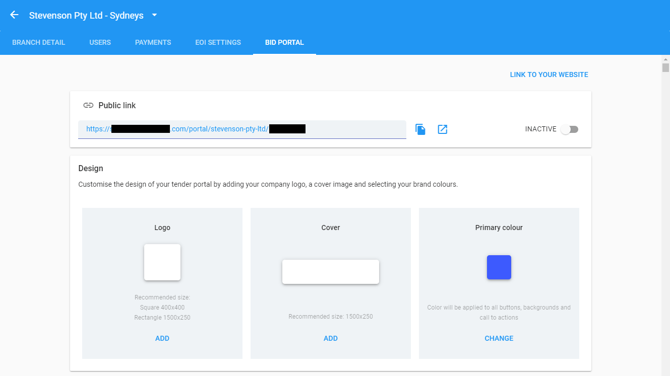 User Guide In use Bid (Tender) Management Managing Bid (Tender) Portal WeBuild