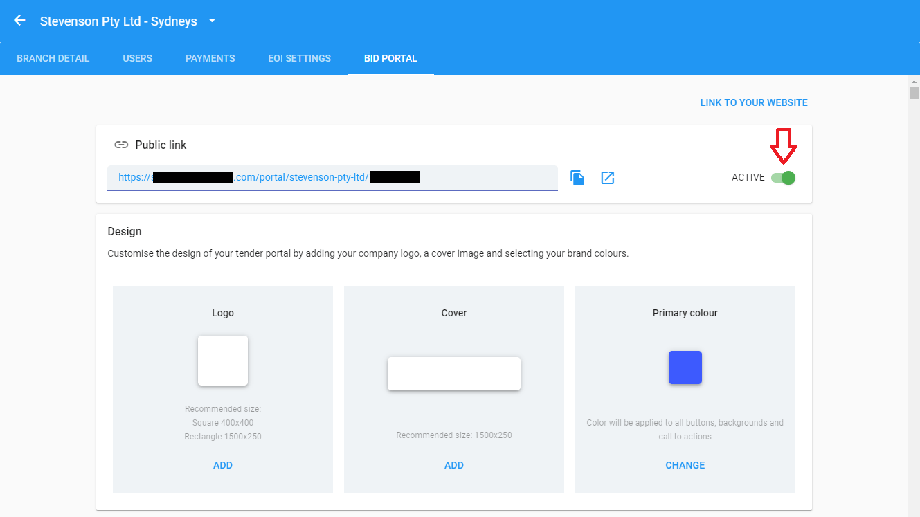 User Guide In use Bid (Tender) Management Managing Bid (Tender