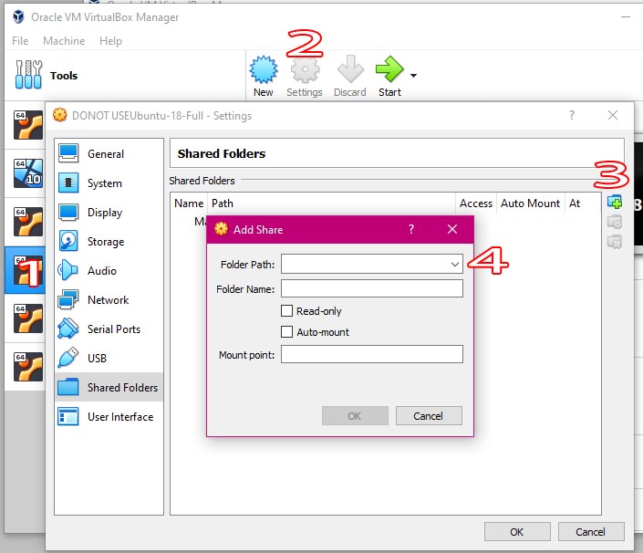 Shared folder virtualbox bewertm