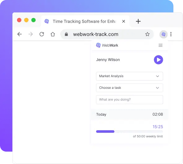 Chrome Time Tracking Extension Work Tracker