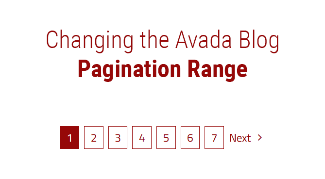 How to change Pagination Range in Avada Theme Web Zando