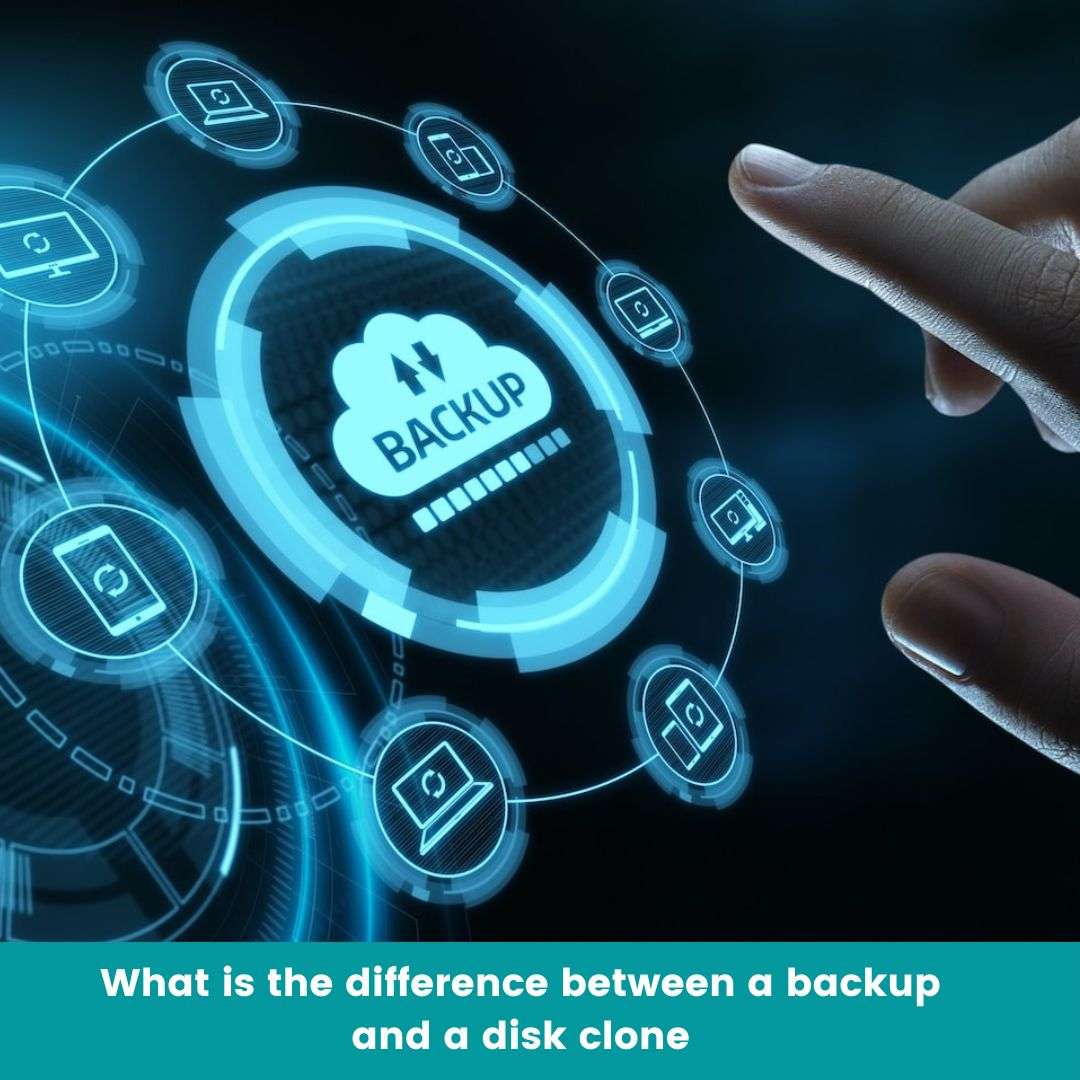 What is the difference between a backup and a disk clone?zin
