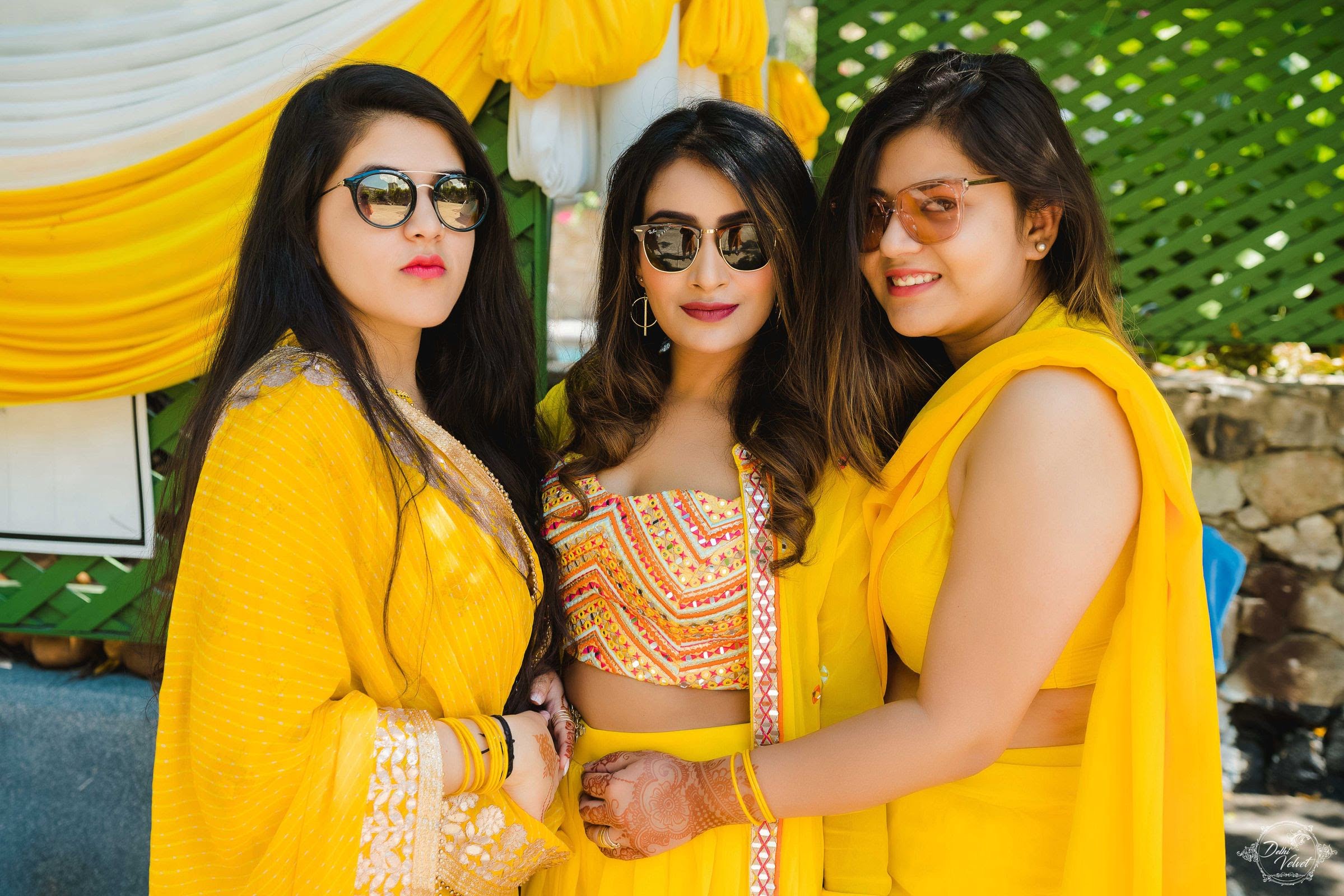 bridesmaid and bride haldi ceremony outfit ideas WedAbout