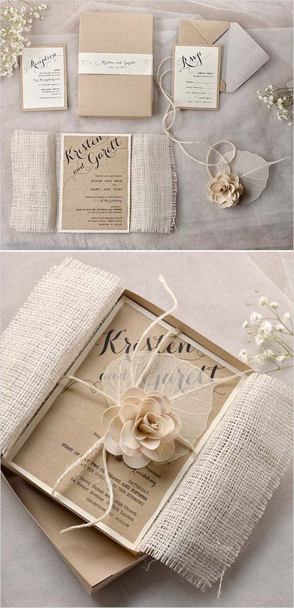 Popular Rustic Wedding Invitation Idea Samples