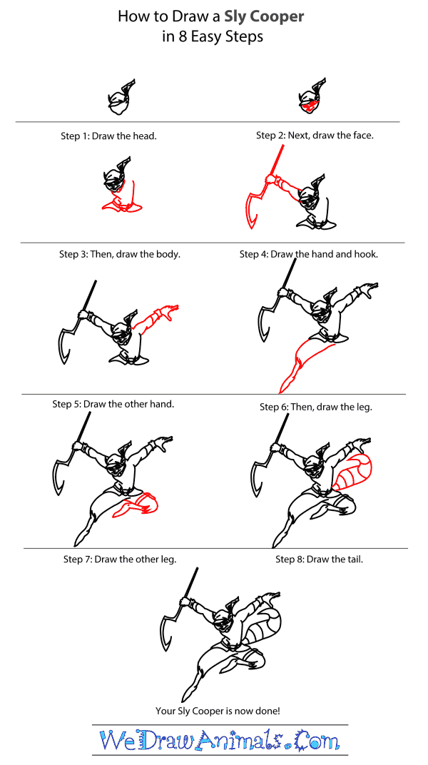 How to Draw Sly Cooper