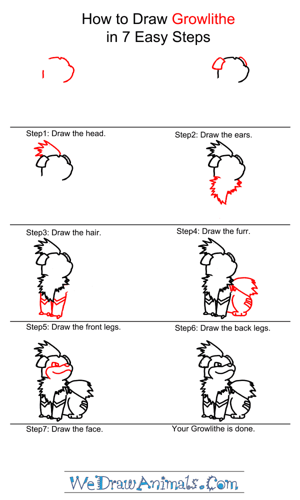 How to Draw Growlithe Pokemon