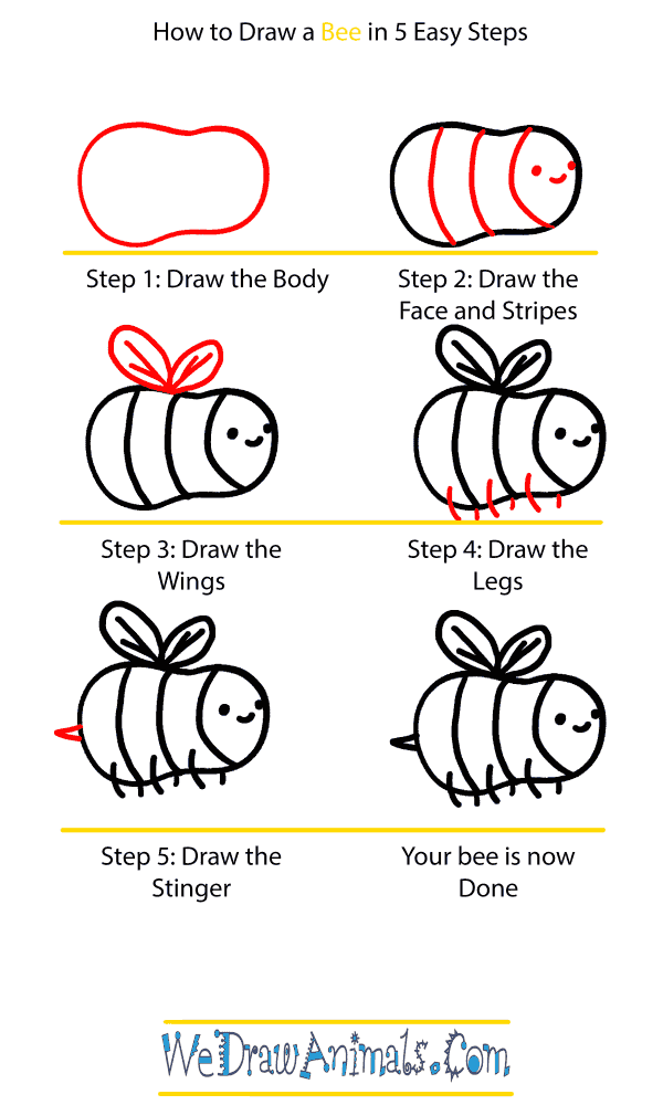 How to Draw a Baby Bee