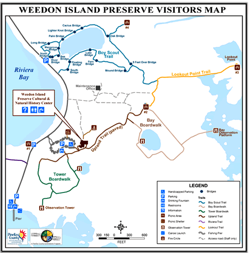 Pinellas County Florida Weedon Island Preserve Visitor Map