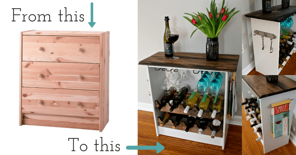 DIY Two Toned Wine Rack IkeaHack Weekend Craft