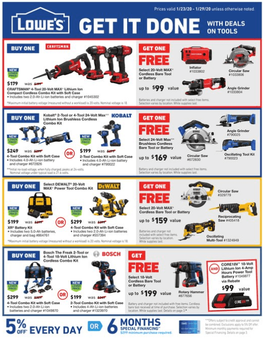 Lowe's Weekly Ad Jan 23 Jan 29, 2020