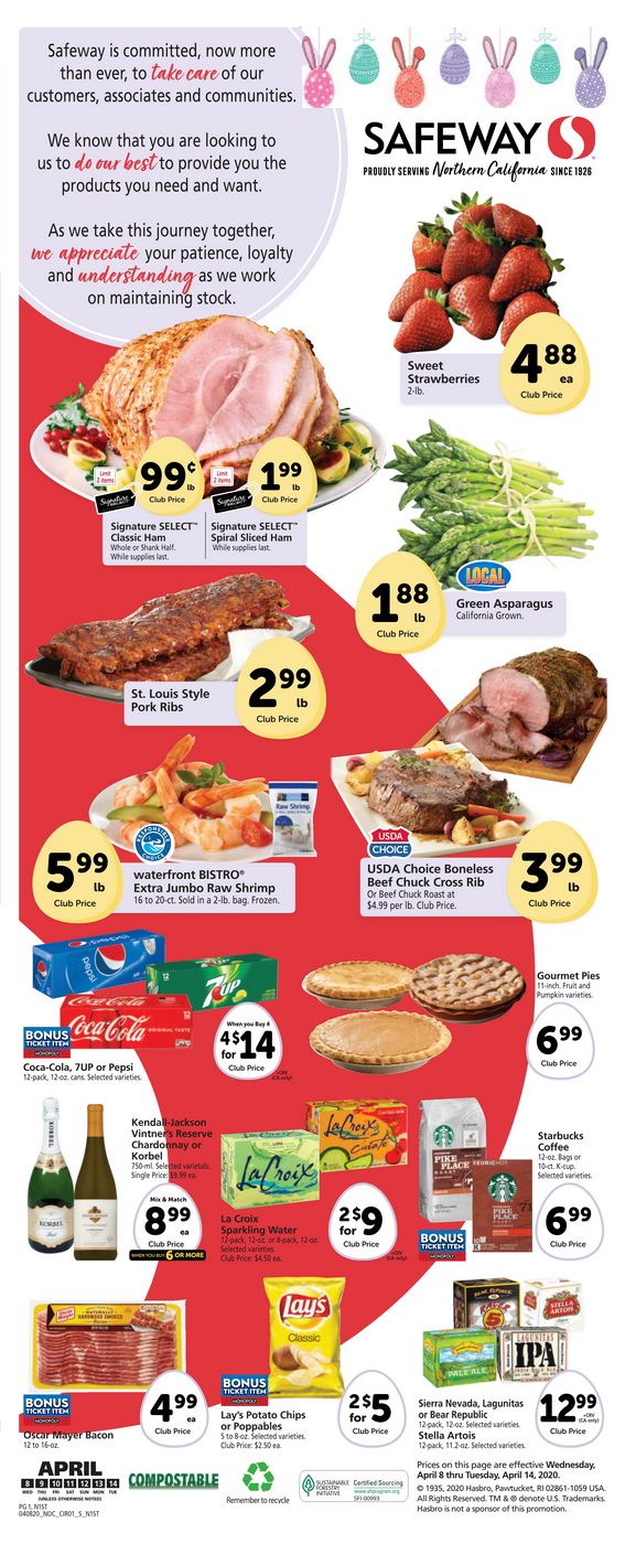 Safeway Weekly Ad Apr 08 Apr 14, 2020