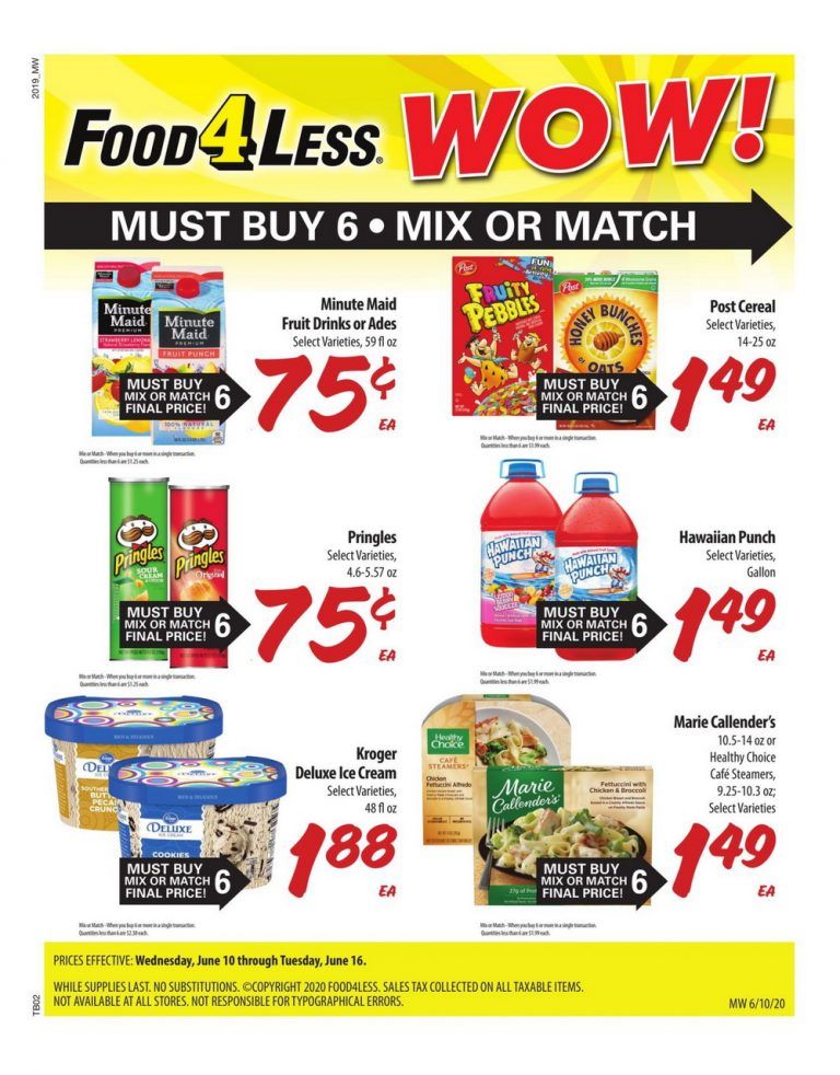 Food 4 Less Weekly Ad Jun 10 Jun 16, 2020