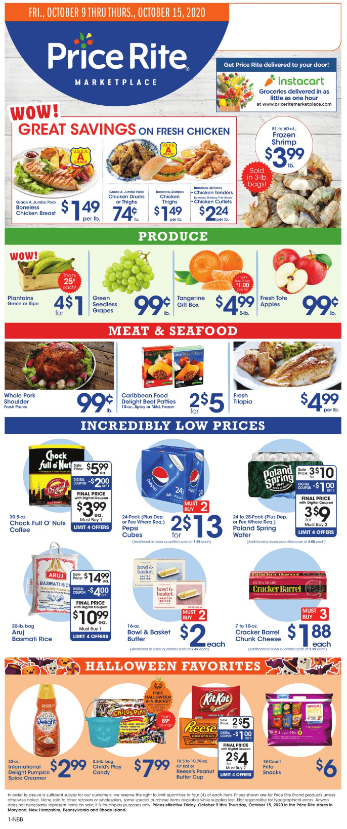 Price Rite Weekly Ad Oct 09 Oct 15, 2020