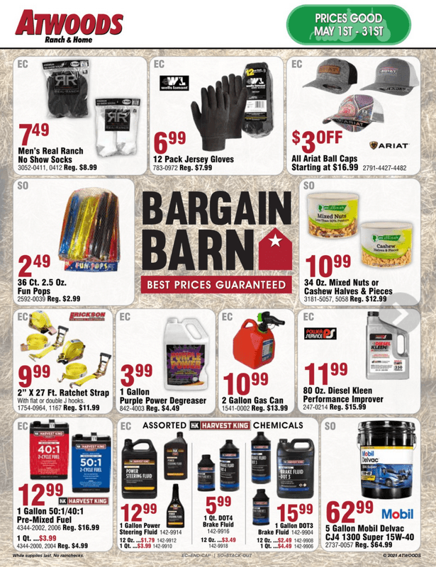 Atwoods Weekly Ad May 01 May 31, 2021
