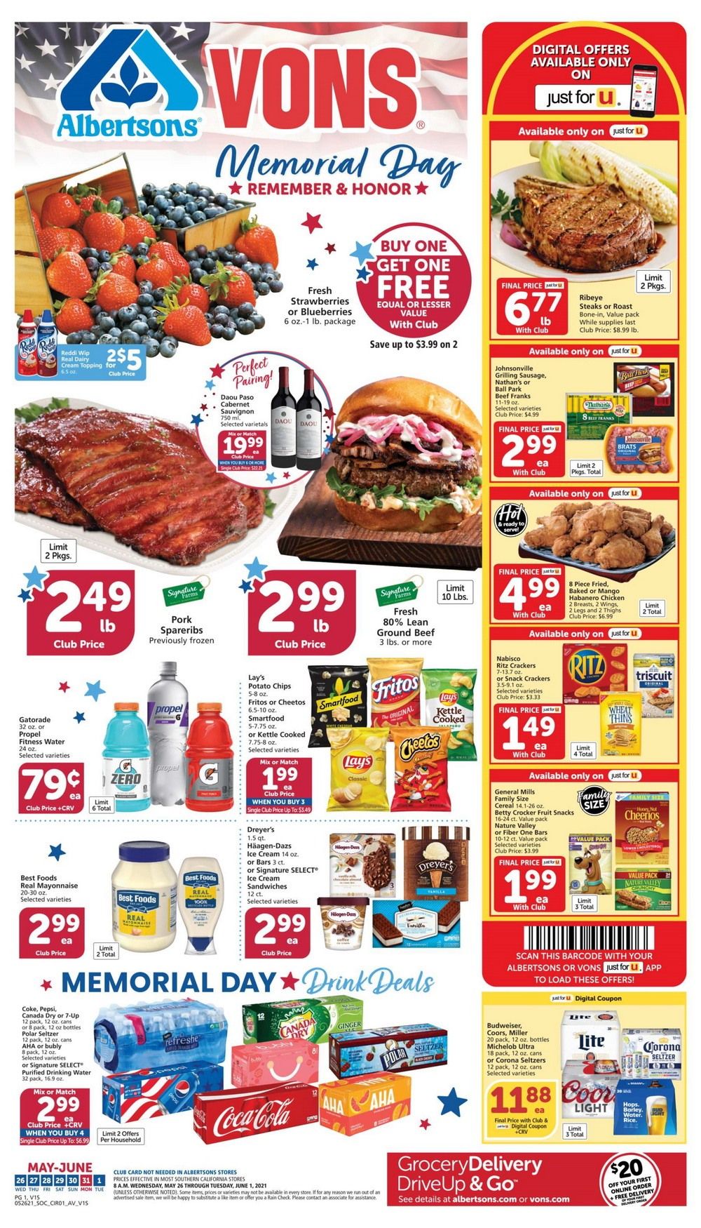 Vons Weekly Ad May 26 Jun 01, 2021