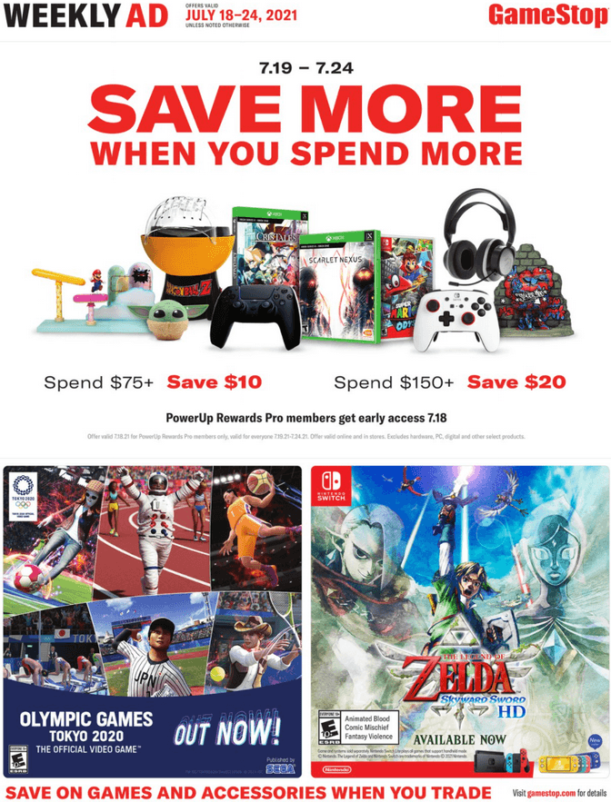 GameStop Weekly Ad July 18 July 24, 2021