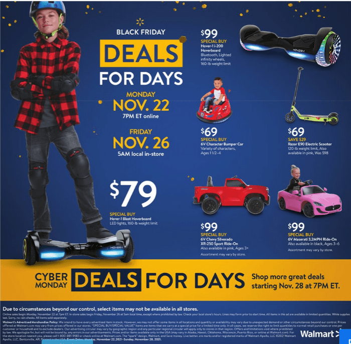 Walmart Black Friday Sale Nov 22 Nov 28, 2021
