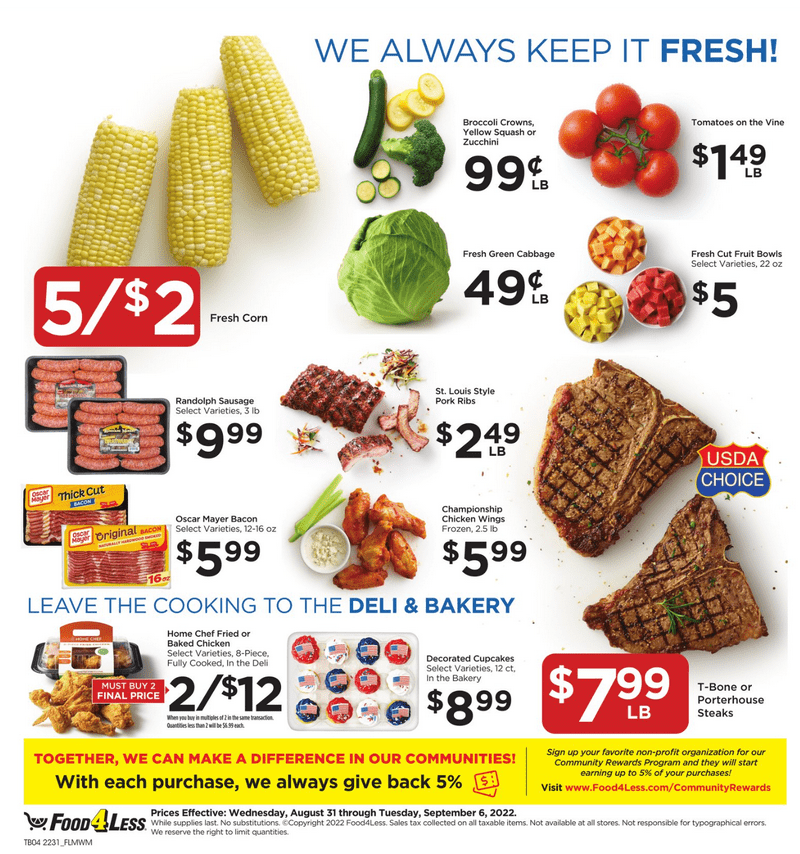 Food 4 Less Weekly Ad Aug 31 Sep 06, 2022
