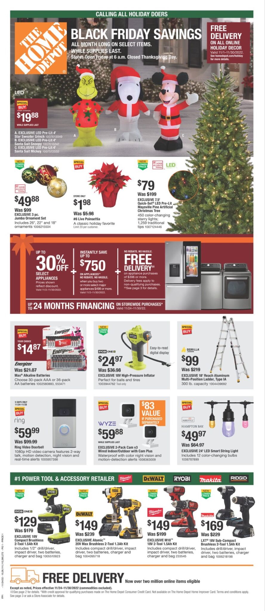 Home Depot Black Friday Ad Sale 2022