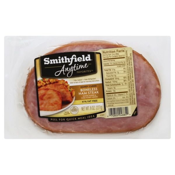 Smithfield Ham Steak, Boneless, Honey Cured OBX Grocery Delivery