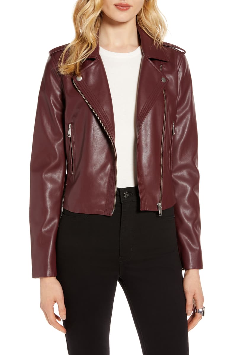 Nordstrom Aubergine Moto Jacket
