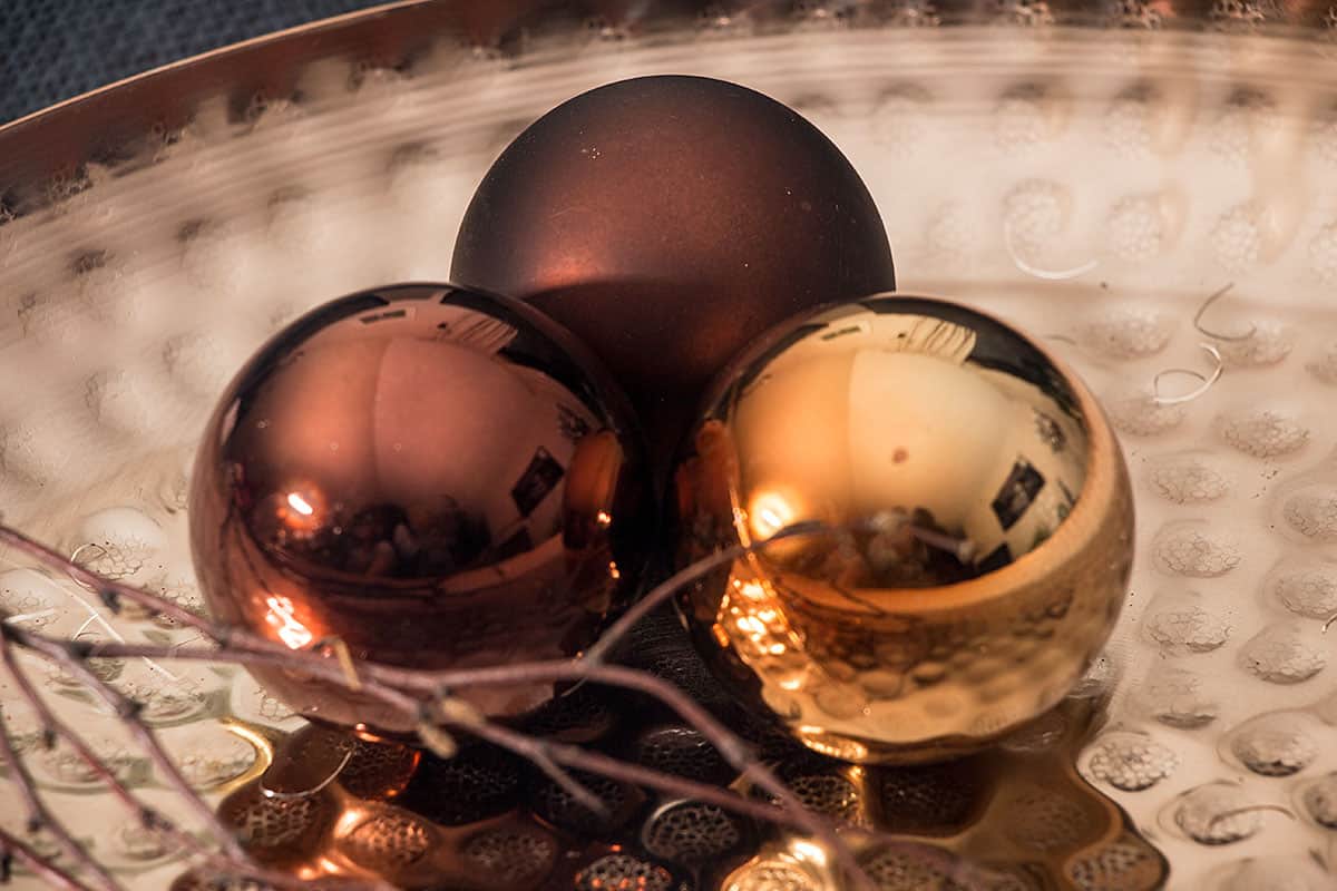 Weihnachtskugeln Braun