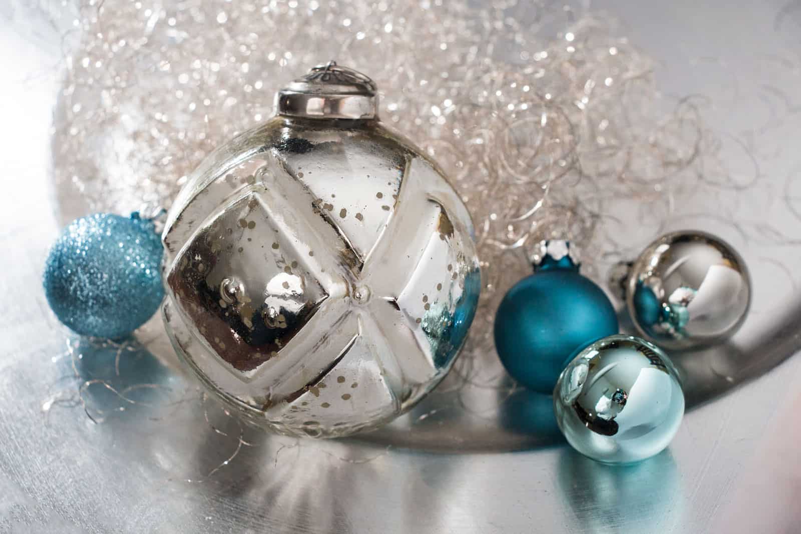 Weihnachtskugeln Blau Christbaumkugeln in Blautönen