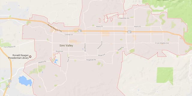 Small Map of Simi Valley Ca Weinstein Construction