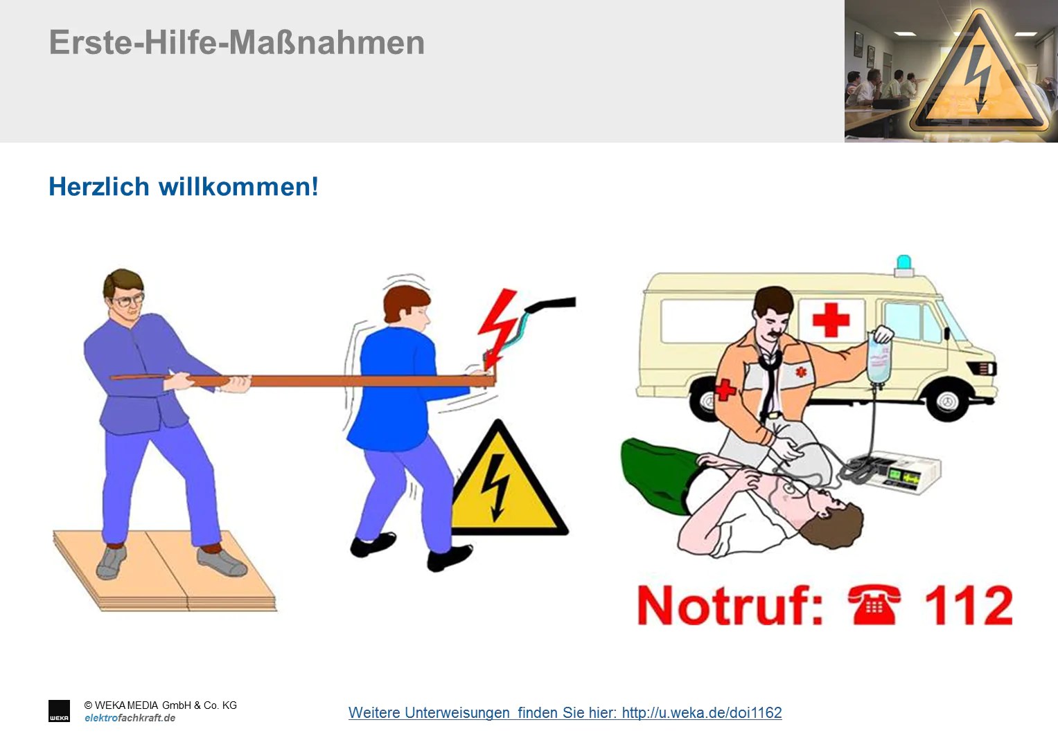 GratisDownload Unterweisungvorlage ErsteHilfeMaßnahmen bei Unfällen