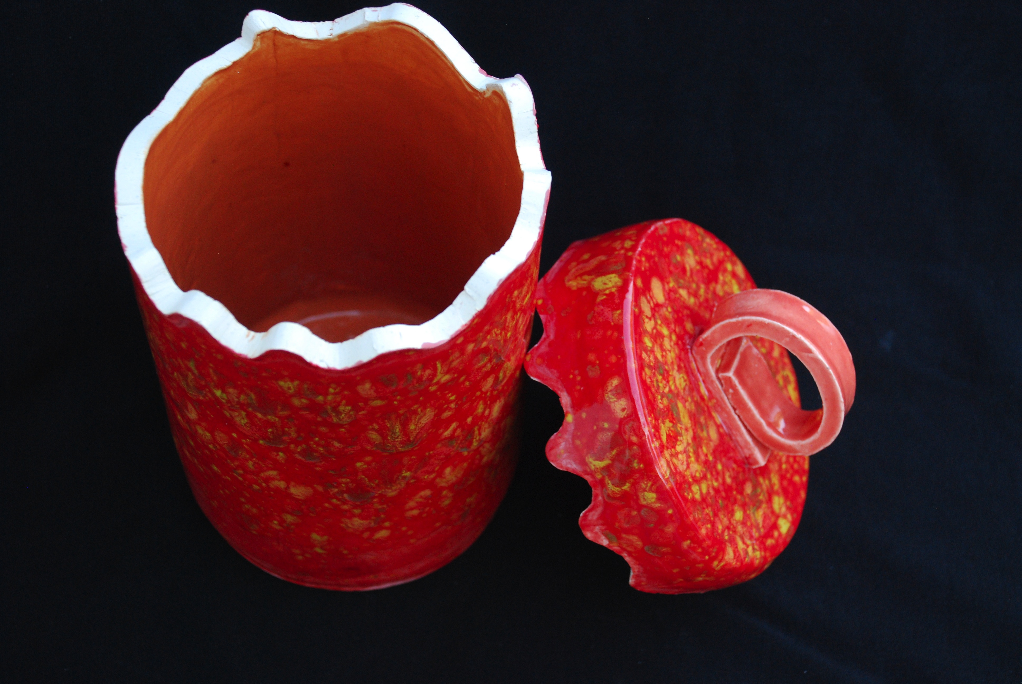 Unique handmade ceramic canisters, vases, lidded jars