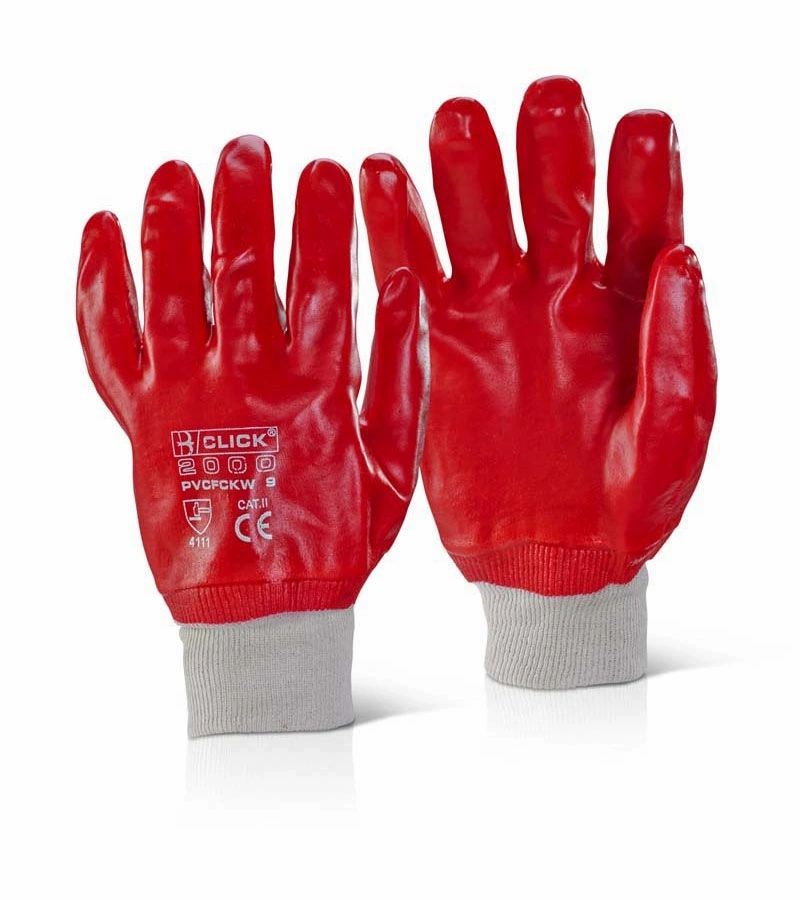 Red Knit Wrist PVC Gloves Welding Gloves Weldmax