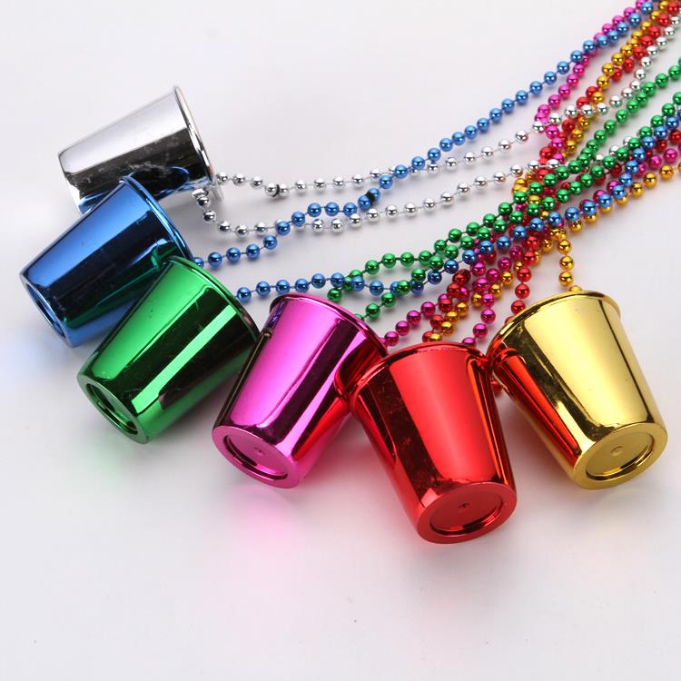 Wholesale wholesale cheap price necklace plastic shot glass necklace