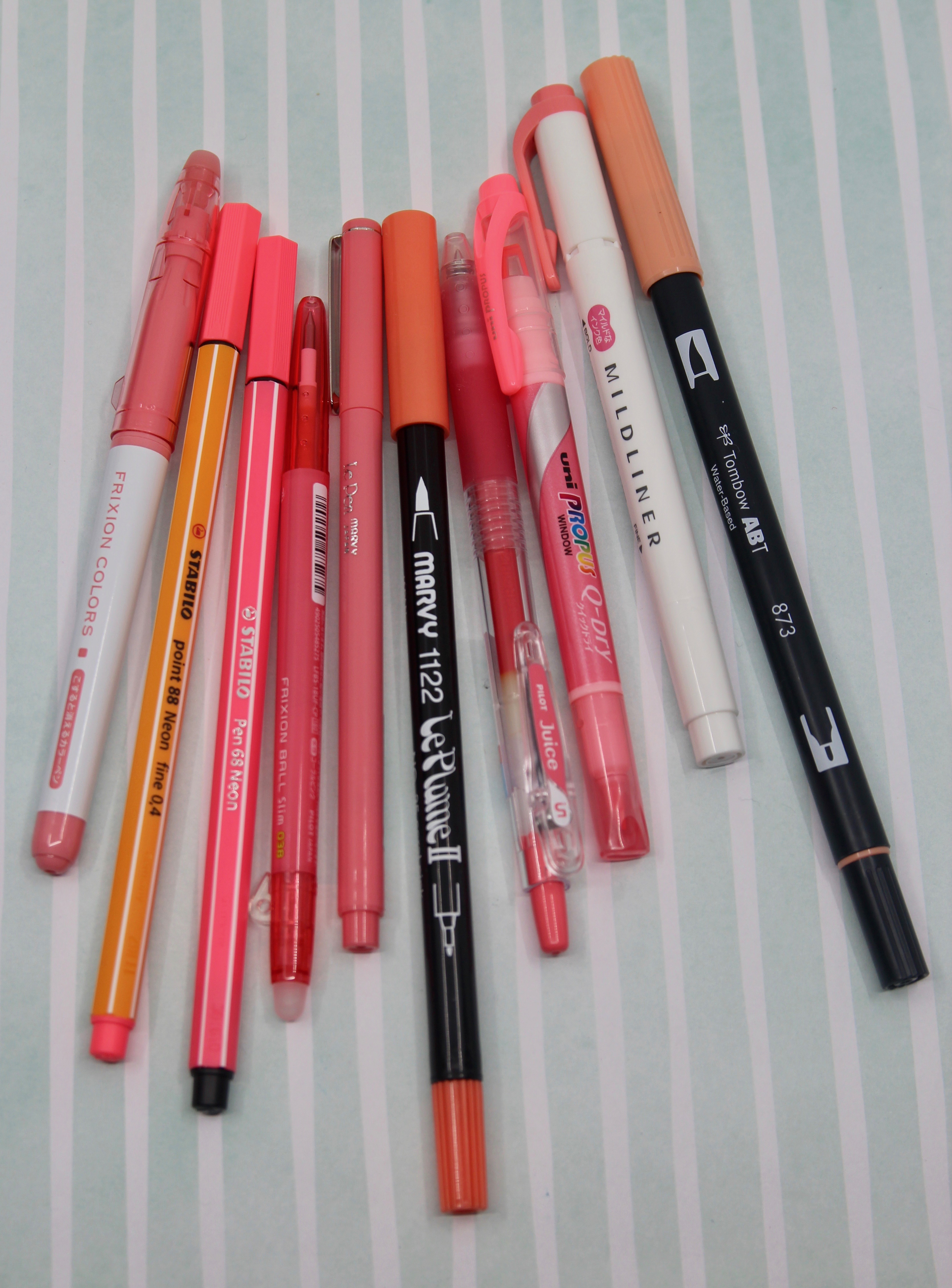 Pen Review Jet Pens Coral Pen Sampler The WellAppointed Desk