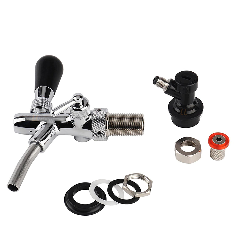 Draft Beer Faucet, Adjustable Beer Tap Faucet with Flow Controller
