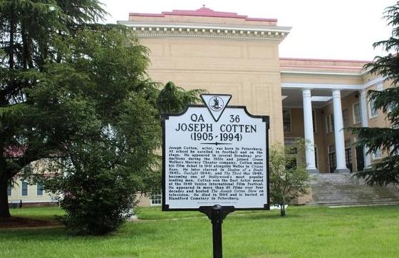 Joseph Cotten honored by his hometown of Petersburg, Virginia