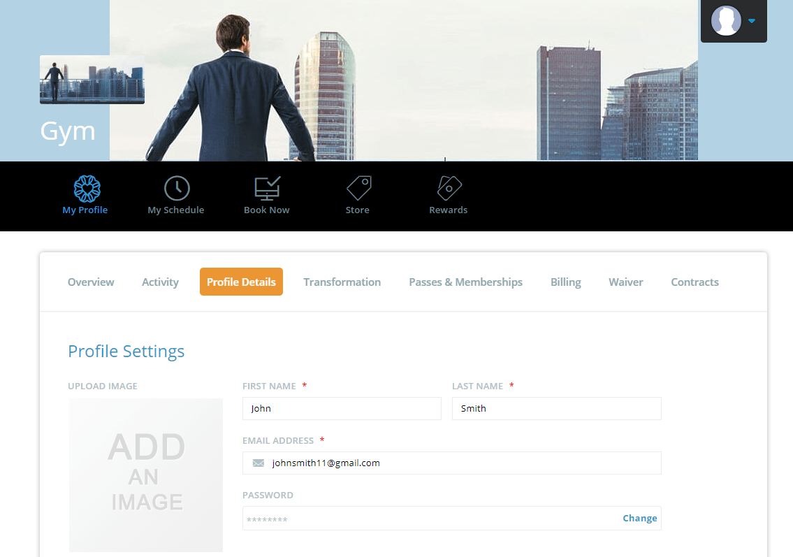Client Web App WellnessLiving