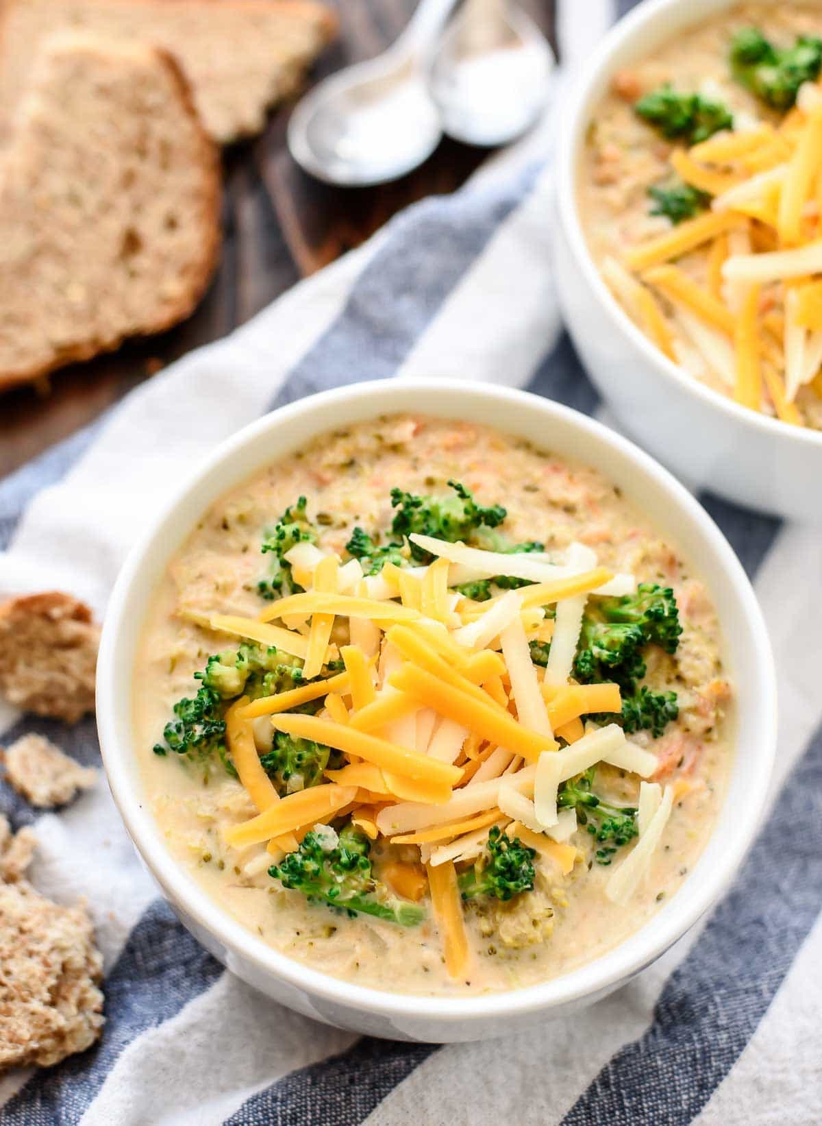 Slow Cooker Broccoli Cheese Soup Well Plated by Erin