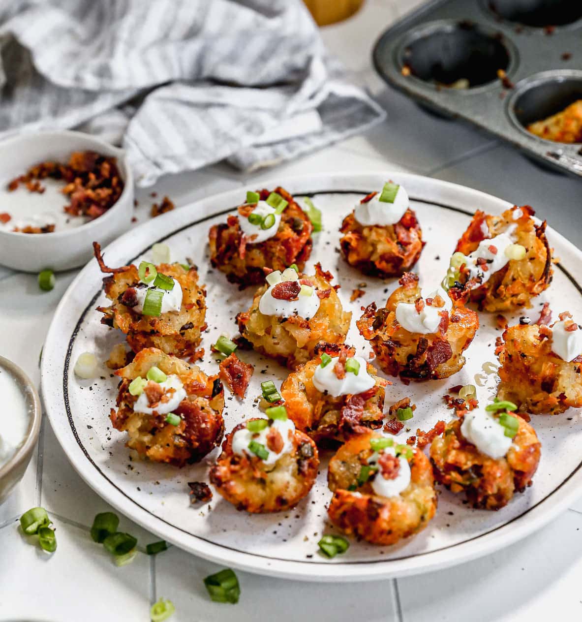 Tater Tots with Bacon {Baked Not Fried}