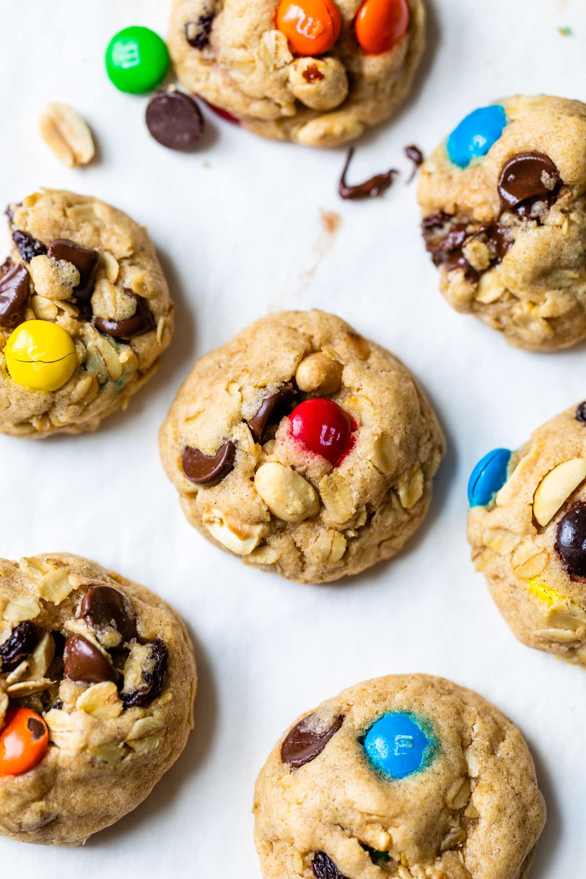 Trail Mix Cookies {Soft, Chewy, and Healthy!}