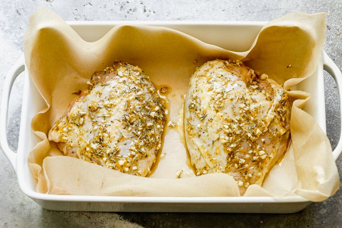 Baked Bone In Chicken Breast {Split Chicken Breast}