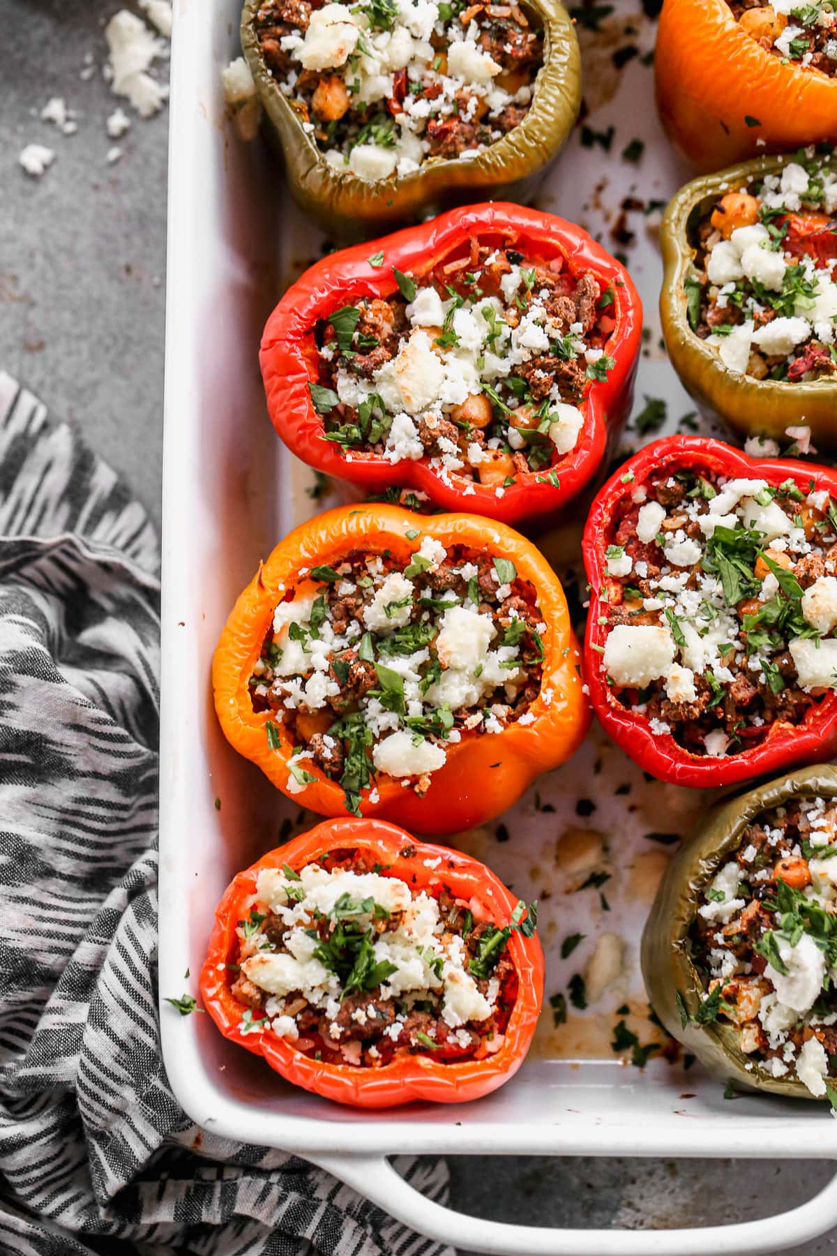 Greek Stuffed Peppers with Goat Milk and Rice