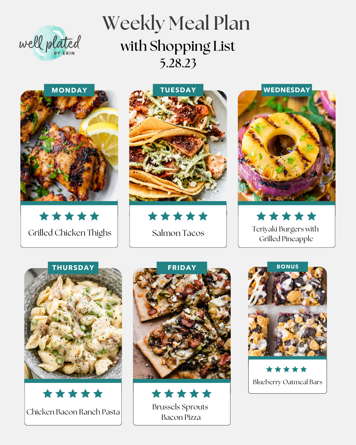 Weekly Meal Plan 5.28.23