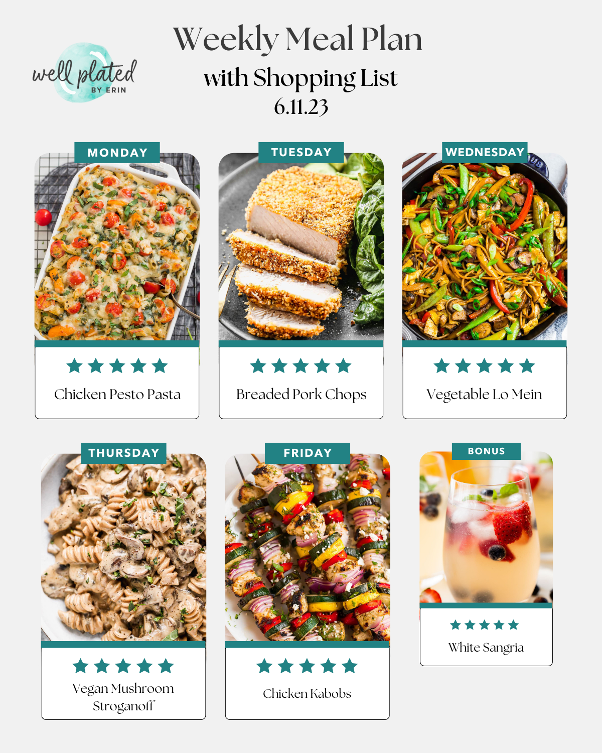 Weekly Meal Plan 8.20.23