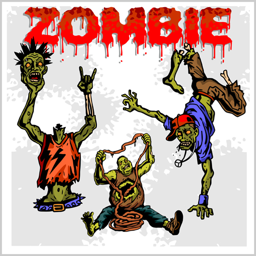 Creative zombie design vector set 04 WeLoveSoLo